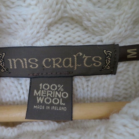Inis Crafts Cable Knit Turtleneck Sweater Size M - Picture 9 of 9